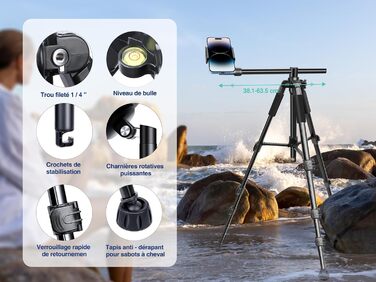 Штатив для смартфона Elitehood з виносним плечем 114 см, гнучкий, 180 см, 360° - для відеозйомки