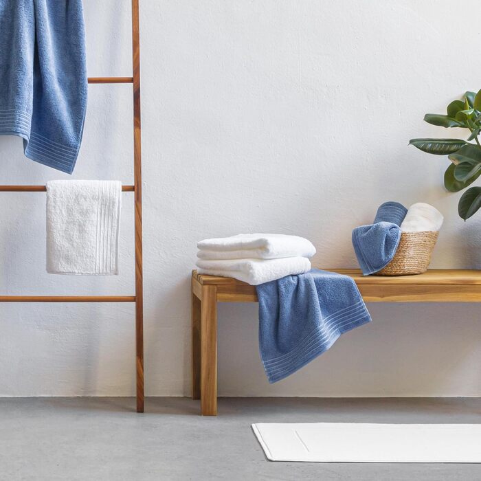 Möve Handtuchset New Classic 6-Piece Towel Set - 2x 30x50 cm + 2x 50x100 cm + 2x 67x140 cm, 100% Cotton, Cornflower