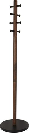 Umbra Pillar Coat Rack with Stool, Default_no_Selection_Value, White/Natural, One Size (Black/Walnut, Coat Rack)