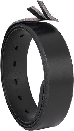 Чоловічий шкіряний ремінь: класичний джинсовий ремінь для чоловіків з подарунковою коробкою. Чорний колір, розмір L (32W-35W, 105 см)