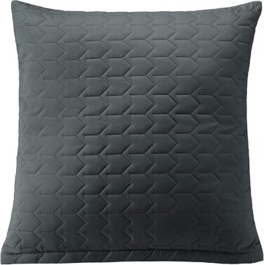 Декоративна подушка Aqua-Textil Dreamlike 60x60 см антрацит сіра, мікрофібра, легка стьобана, для дому