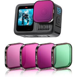 Набір ND-фільтрів для GoPro Hero 13: ND8, ND16, ND32, CPL, Ultra-Weitwinkel, оптичне скло, алюмінієва рамка