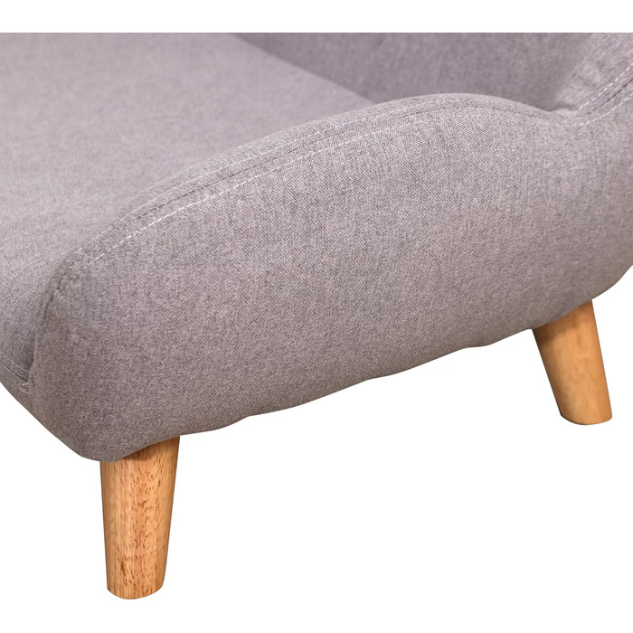 Софа для собак PawHut, скандинавський стиль, сіра, 72 x 44 x 31 см