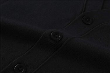 Чоловічий кардиган Runcati без коміра, в'язаний, легкий, перехідний (чорний, XXL)