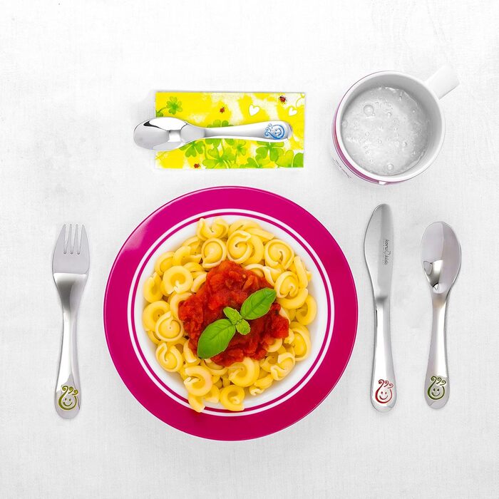Набір дитячого столового прибору Koru Kids® Kinderbesteck (4 шт.) з нержавіючої сталі, для дітей від 3 років