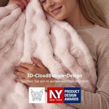 Електрична грілка-ковдра BEDSURE для обігріву, м'яка фланелева ковдра, світло-рожева, 130x180 см