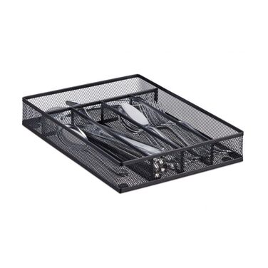 Relaxdays Cutlery Box Metal Mesh M