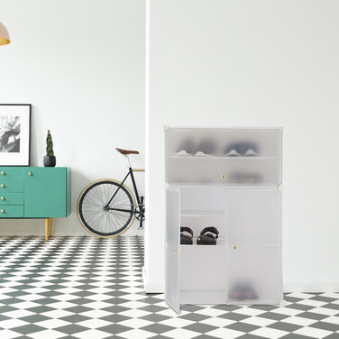Relaxdays Shoe Cabinet Plastic