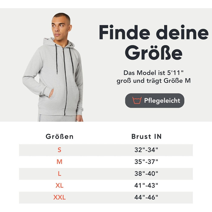 F London Худі з блискавкою для чоловіків - капюшонний пуловер з блискавкою. Ідеальний для повсякденного носіння та спорту (XXL, Сірий)