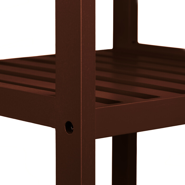 Relaxdays Bamboo Bathroom Shelf, Dark Brown