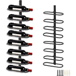 Настінна полиця для вина на 8 пляшок з металу - Weinregal Wand Metall