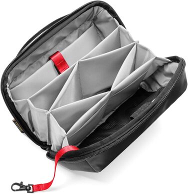 tomtoc Cable Bag Accessory Pouch, Electronics Accessories Cable Organizer Bag Tech Pouch, Travel Cable Bag for Charging Cables, External Hard Drive, MacBook Adapter, Charger, Power Bank, SD Cards, Black