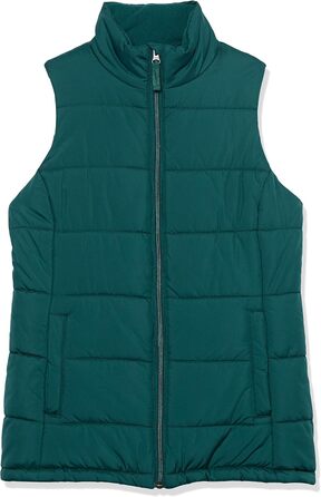 Жіноча жилетка Amazon Essentials з пухом, середньої щільності, на блискавці, темно-зелена, XL