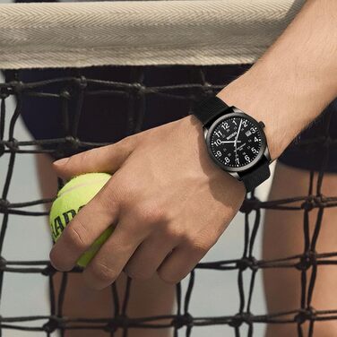 Чоловічий годинник LN LENQIN з датою, водостійкий 30M, з нейлоновим ремінцем, сірий | Годинник для медсестер