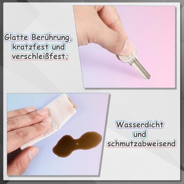 Килимок для столу зі шкіри - великий 80x40 см, рожевий/блакитний. Килимок для миші, офісний, для дому, з PU-шкіри, легко миється, не слизький