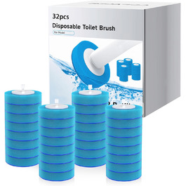 Електрична щітка для унітазу Redagod з кріпленням на стіну, подвійним контейнером та змінною насадкою (32 шт.)