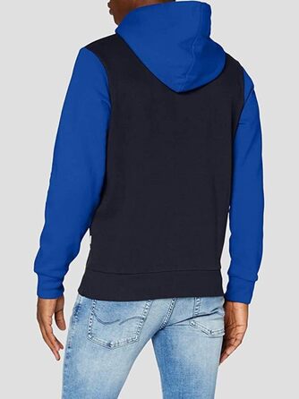 Чоловічий теплий худі з логотипом JACK & JONES Basic Kapuzen Sweatshirt, класичний синій колір, Regular Fit