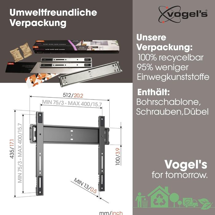 Настінне кріплення для телевізора Vogel's TVM 5505 Ultraflat 32-77