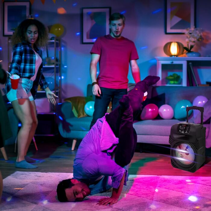 Pyle Partybox 600W Bluetooth Колонка Портативна з LED, USB/SD/MP3, для Караоке, Вечірок, Подій та DJ