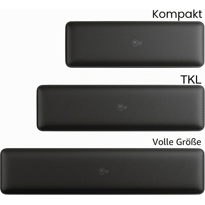 Підставка під зап'ястя для ігрової клавіатури Glorious Gaming Padded Wrist Rest TKL, чорна (Black-Stealth), 440 x 100 x 17 мм