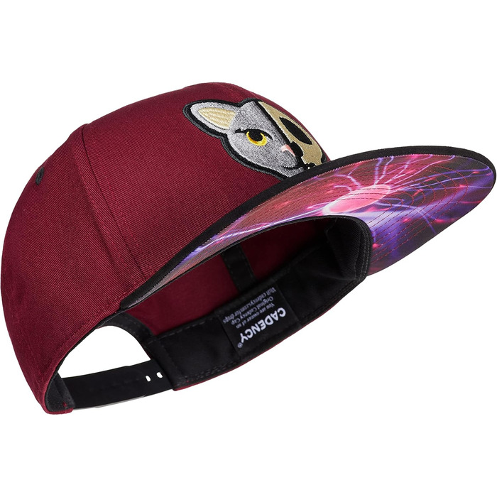 Кепка бейсболка Snapback Cadency® унісекс, бордова, регульований розмір