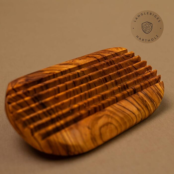 Милотримач з оливкового дерева, овальний, 13x9 см