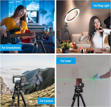 Штатив для камери SIRUI 180 см, алюмінієвий трипод з кріпленням для телефону, фото- та відеозйомки