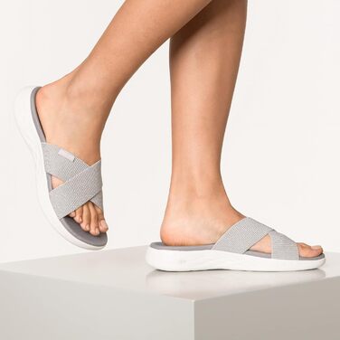Сандалі жіночі Skechers ON-The-GO 600 Dainty сріблясті текстильні 38 EU