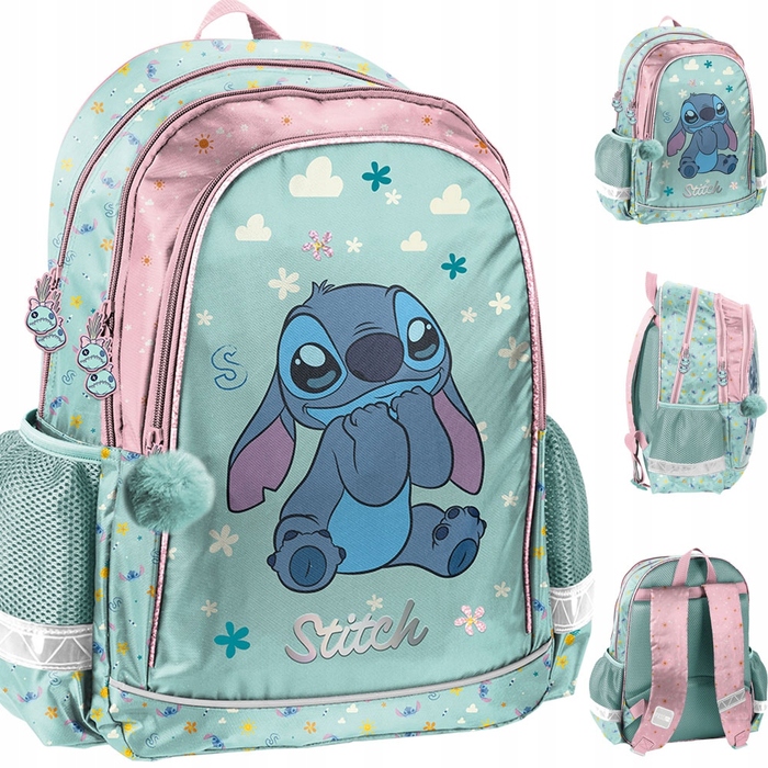 Шкільний рюкзак Paso Lilo & Stitch багатосекційний, синій, 22 л
