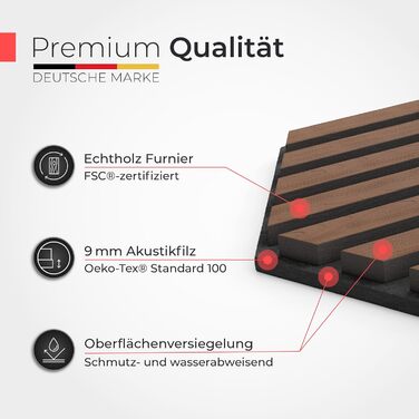 Акустичні панелі з натурального горіха самоклеючі, гексагон 30x26 см, набір 9 шт, чорний акустичний фетр, 3D панелі для шумоізоляції та оздоблення стін