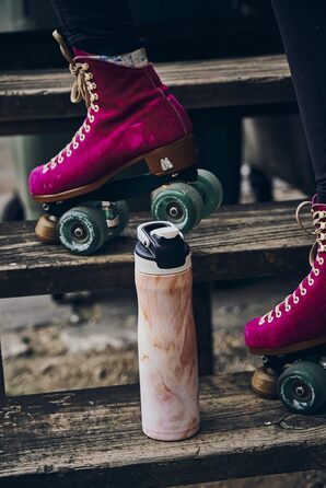 Contigo Autoseal Chill Stainless Steel Water Bottle with Autoseal Technology, Insulated Bottle Keeps Drinks Cold for Up to 28 Hours, Leak-Proof, BPA-Free, 720 ml (Rose Quartz)
