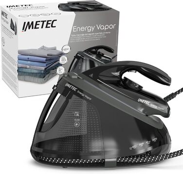 Праска з парогенератором Imetec Rapidvapor Plus: швидкий нагрів (1 хв), резервуар 1.2 л, підошва Fluid Ceramic, 300 г/хв, 5.5 бар