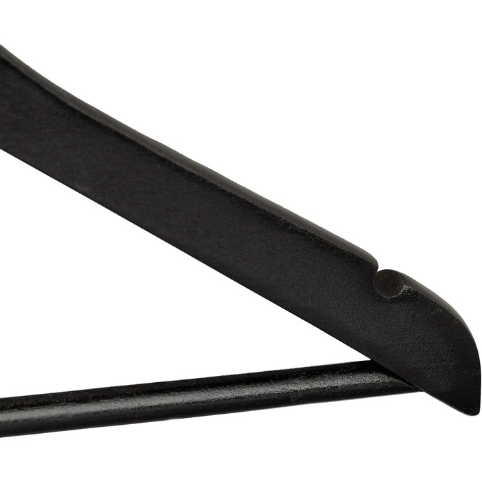 Набір вішалок для одягу Relaxdays, 10 шт., дерев'яні, з виступами та перекладиною, чорні, 44,5 см