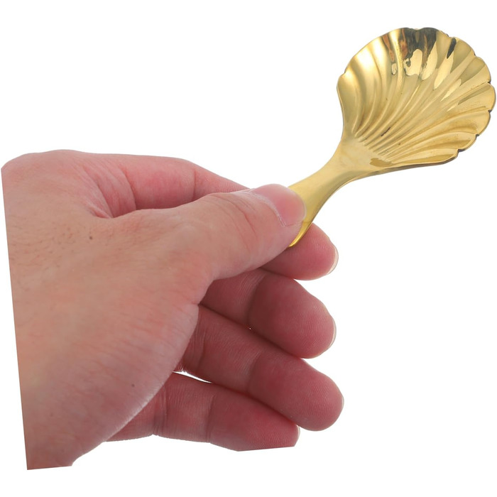 Cabilock 6-Piece Brass Scoop Spoons, Small Brass Shovels, Bath Salt Scoop, Bean Accessories, Glass Bathroom Counter Organizer, Mini Accessories, Individual Popcorn Measuring Cups, Scoop