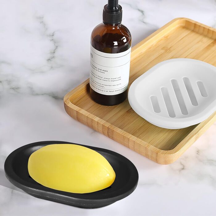 Двошарова мильниця AstraLoom 2 шт., пластикова, самостійно спорожняється, антипригарне покриття - для ванної/кухні/губки (білий)