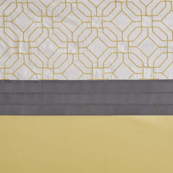 510 DESIGN Килим ультрам'який, сучасний дизайн, 72x72 см (182.9x182.9 см, 1 шт. в упаковці), жовтогарячий/сірий