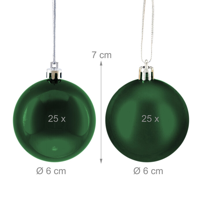 Relaxdays Set of 50 Christmas Baubles