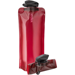 Eclipse Plastic Collapsible/Roll-up Water Bottle (1000 ml, Burgundy)