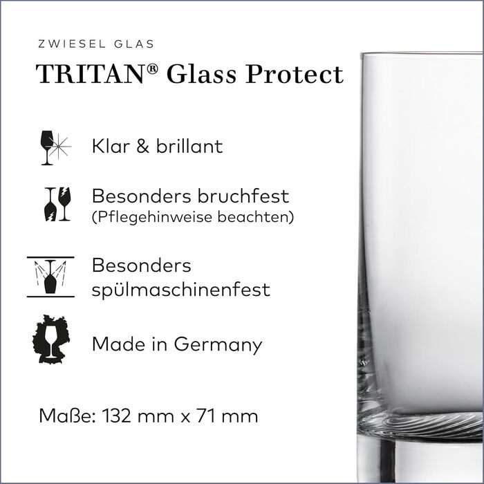 Виноградний келих Zwiesel Glas Allround Echo (набір 4 шт.), сучасний дизайн, Tritan-кристал, Made in Germany