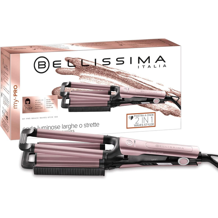 Випрямляч для волосся Imetec Bellissima My Pro Beach Waves GT20 - для створення хвиль та локонів, 100 г, 3 температурні режими