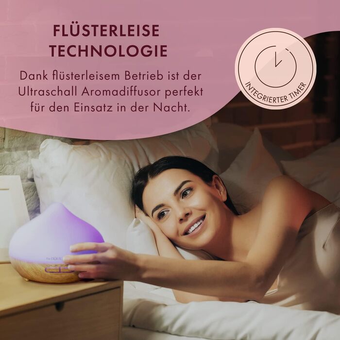 Аромадифузор ультразвуковий The Body Source 300 мл з LED-підсвіткою та таймером - зволожувач повітря для дому, офісу, спа. Підтримка ефірних олій.