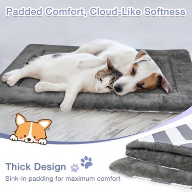 Водонепроникний килимок для собак Pawsse для подорожей та активного відпочинку, зручний, миючий, 127 x 70 см, сірий (смугастий)