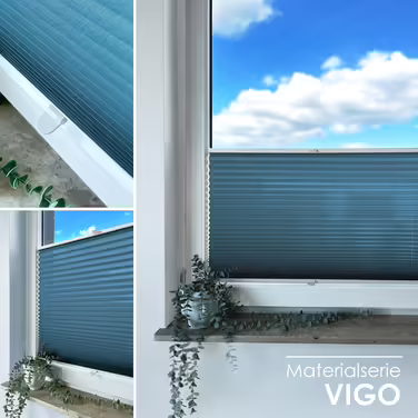Custom Rollmayer Pleated Blinds, Drill-Mount Pleated Blinds, 14 Colors, 3 Profile Colors, Height 150-240 cm, Width: 25cm-120cm, Pleated Roller Shade Folding Blind Privacy and Sun Protection for Windows and Doors