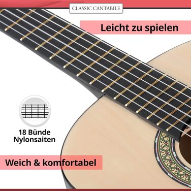 Класична гітара Cantabile AS-851-L 3/4 для лівшів – Початковий набір (сумка, CD, DVD, медиатор, струни, тюнер)