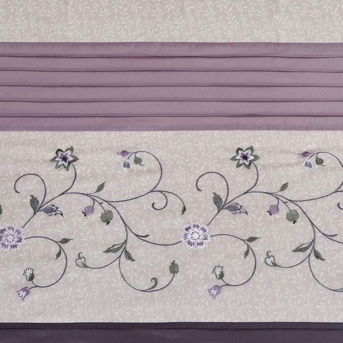 Шторка для душу Madison Park Serene Flora з вишивкою, 72x72 см, фіолетовий