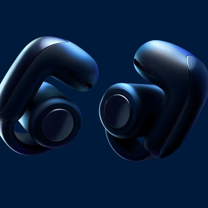 Беріз Bose Ultra Open Earbuds: бездротові навушники OpenAudio, до 48 годин роботи, білий (блакитний)