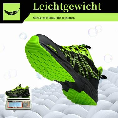 Зручні робочі черевики для чоловіків та жінок. Легкі, спортивні, з металевим підноском, неслизькі, дихаючі. Розмір 43 EU, колір зелений