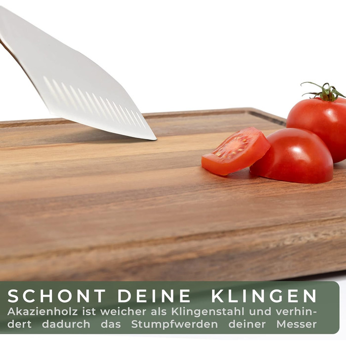 Набір дерев'яних обробних дощок WALDWERK (3 шт.) з акціїї, 2 см товщиною, з канавкою для соку, з підставкою. Розміри: 40x30 / 33x24 / 26x18 см