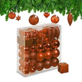 Relaxdays Set of 110 Christmas Baubles