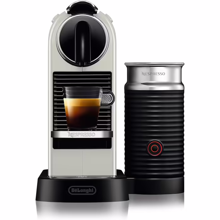 Nespresso De'Longhi Citiz EN267.WAE Coffee Capsule Machine with Milk Frother, 1710W, 1 L, ‎37.2 x 21.8 x 27.7 cm, Cream White